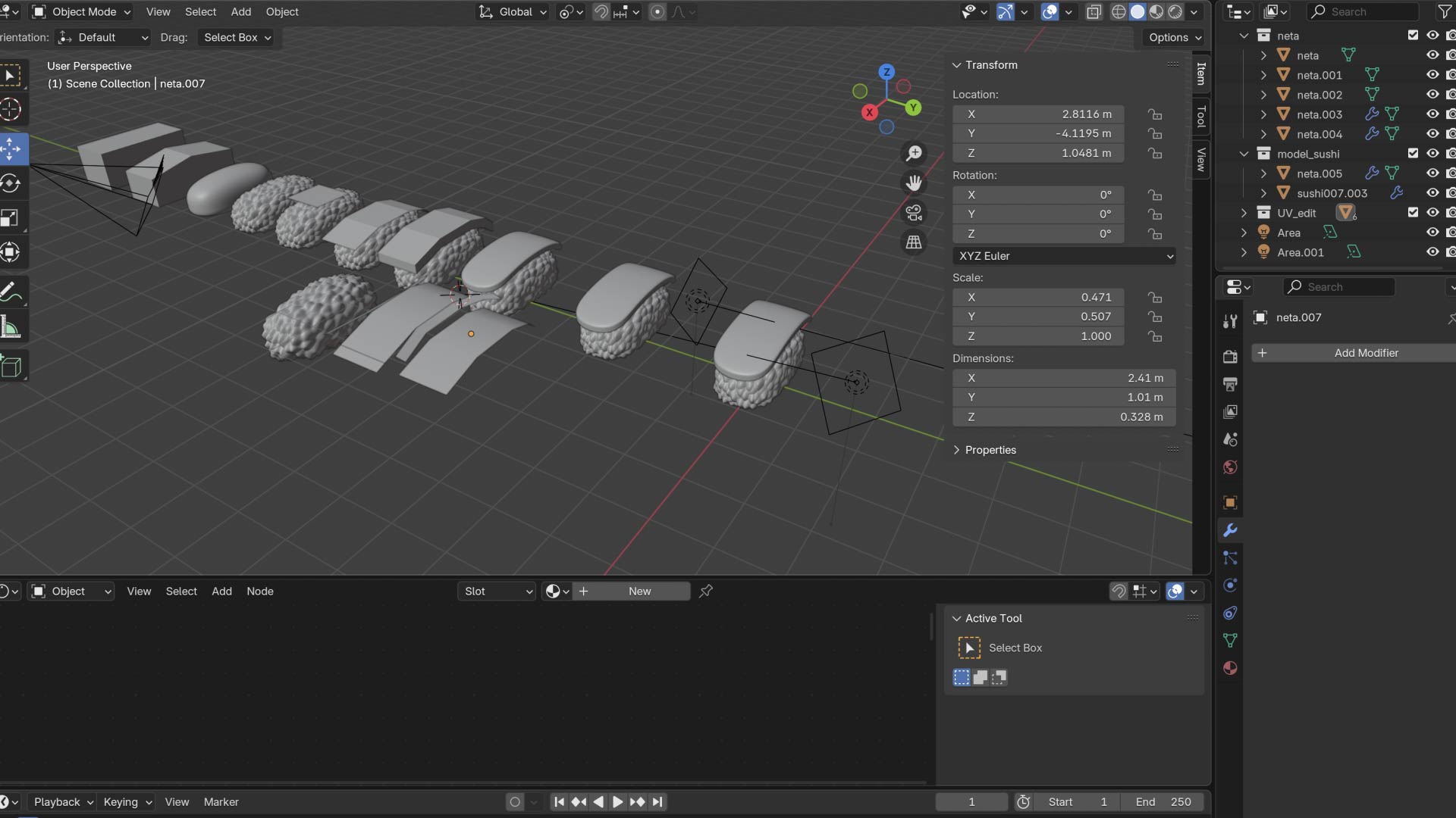 Blenderの授業 モデリング、UV、displace